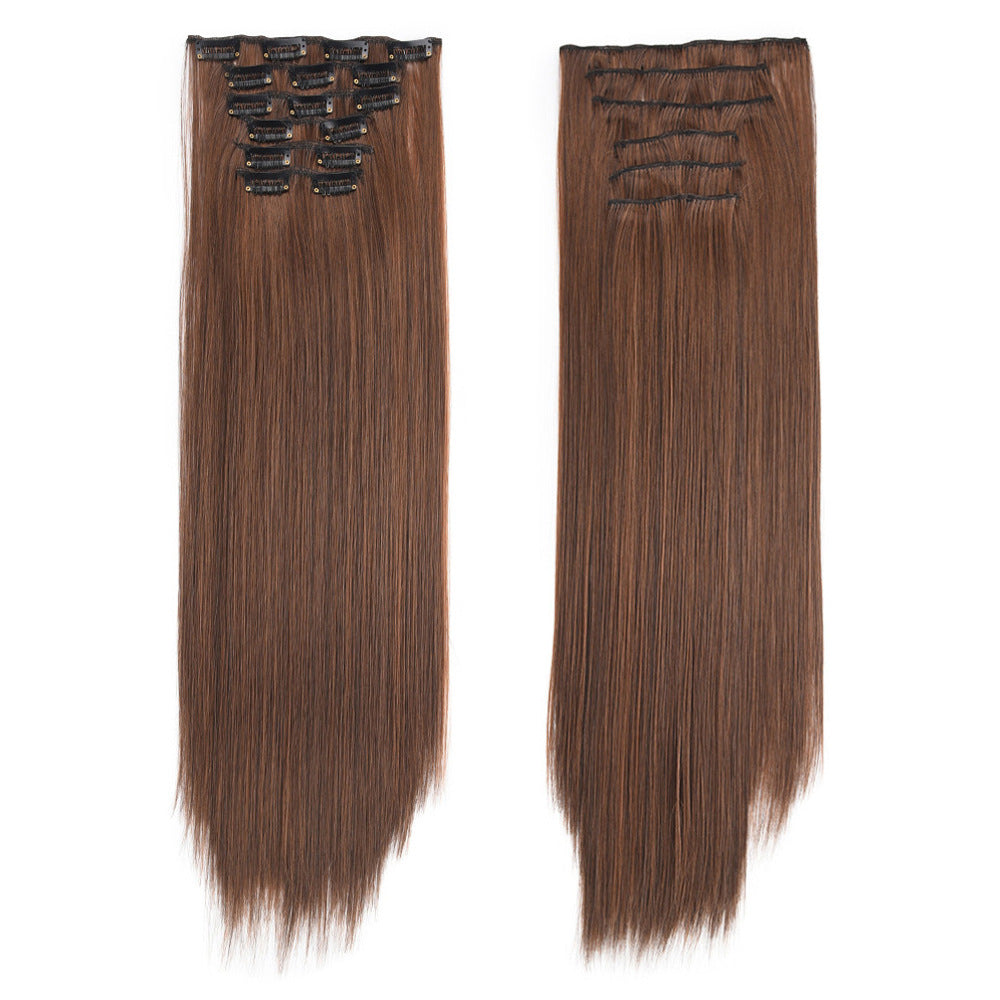 LUMEN 22" Seamless Clip In Hair Extensions | Real Human Hair 6-Piece Set | Viral TikTok Invisible Weft Drama & Volume