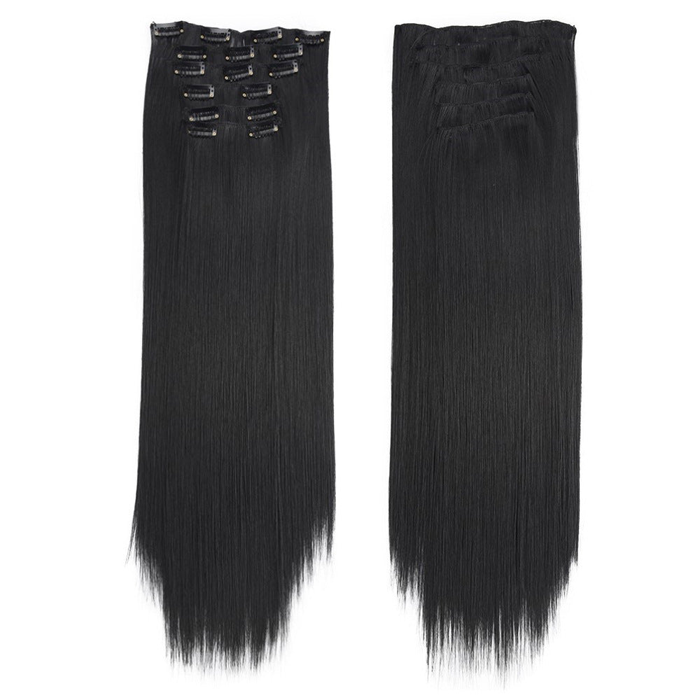 LUMEN 22" Seamless Clip In Hair Extensions | Real Human Hair 6-Piece Set | Viral TikTok Invisible Weft Drama & Volume