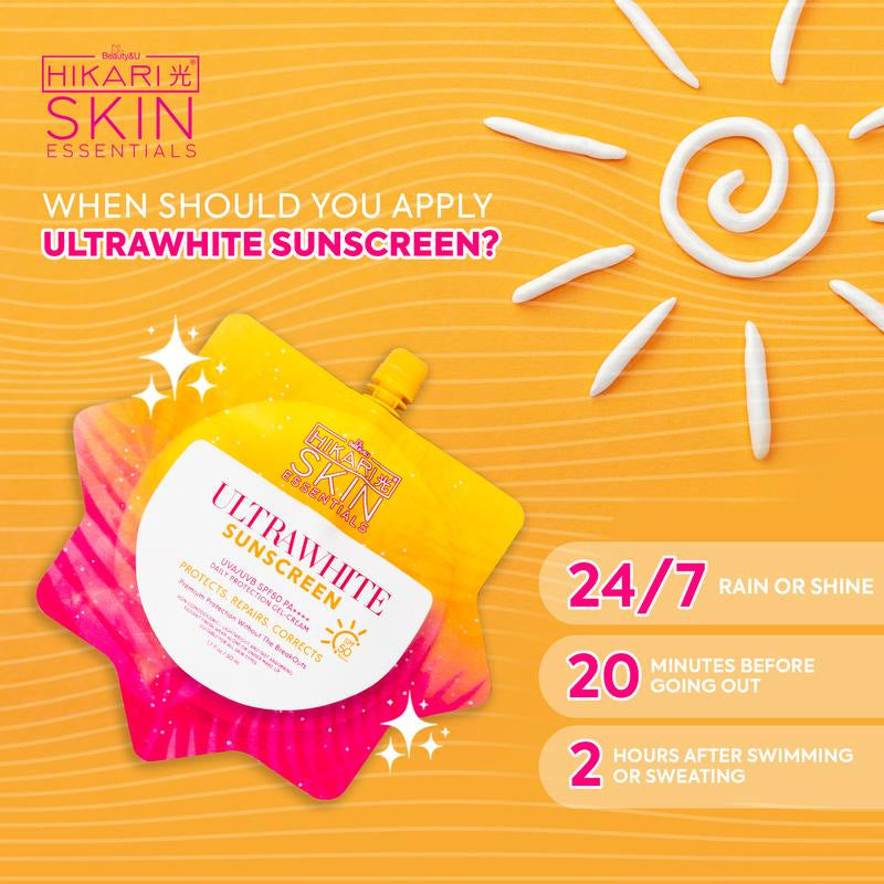 Hikari Sunscreen, Whitening Isolation Cream, Anti-Uv, Moisturizing, Waterproof, Sweat-Proof, Breathable, Non-Greasy, Genuine for Women