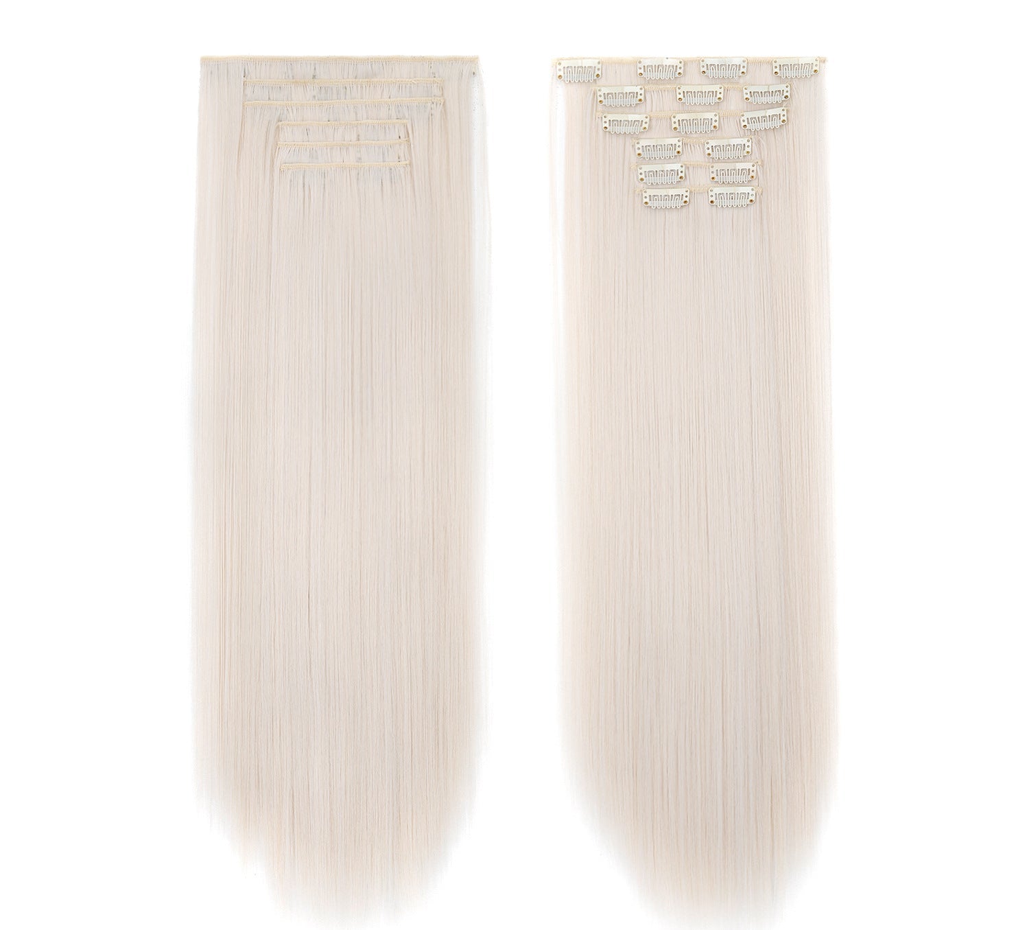 LUMEN 22" Seamless Clip In Hair Extensions | Real Human Hair 6-Piece Set | Viral TikTok Invisible Weft Drama & Volume