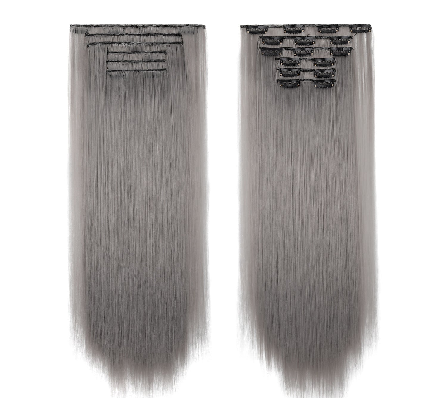 LUMEN 22" Seamless Clip In Hair Extensions | Real Human Hair 6-Piece Set | Viral TikTok Invisible Weft Drama & Volume