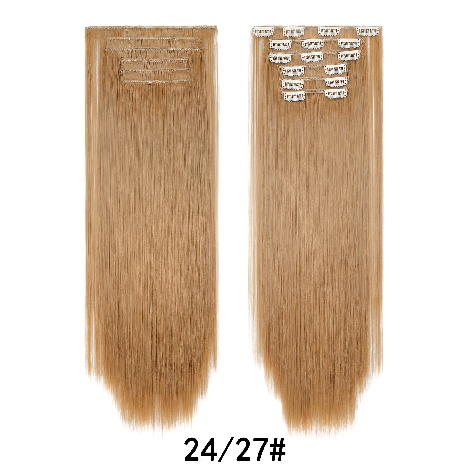 LUMEN 22" Seamless Clip In Hair Extensions | Real Human Hair 6-Piece Set | Viral TikTok Invisible Weft Drama & Volume