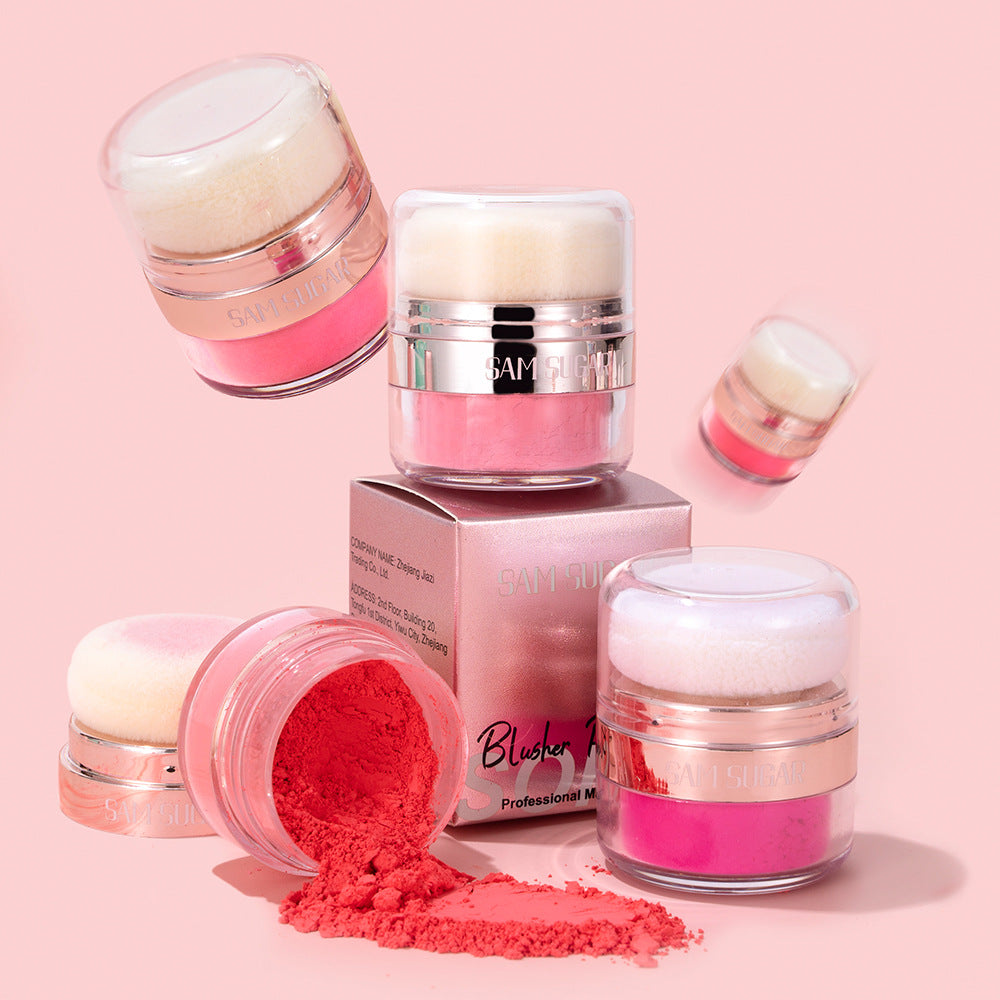 SAM SUGAR Air Cushion Blush Rouge Powder Lazy Fit Brightening Mushroom Head Powder Puff Matte Eye Shadow Cross Border