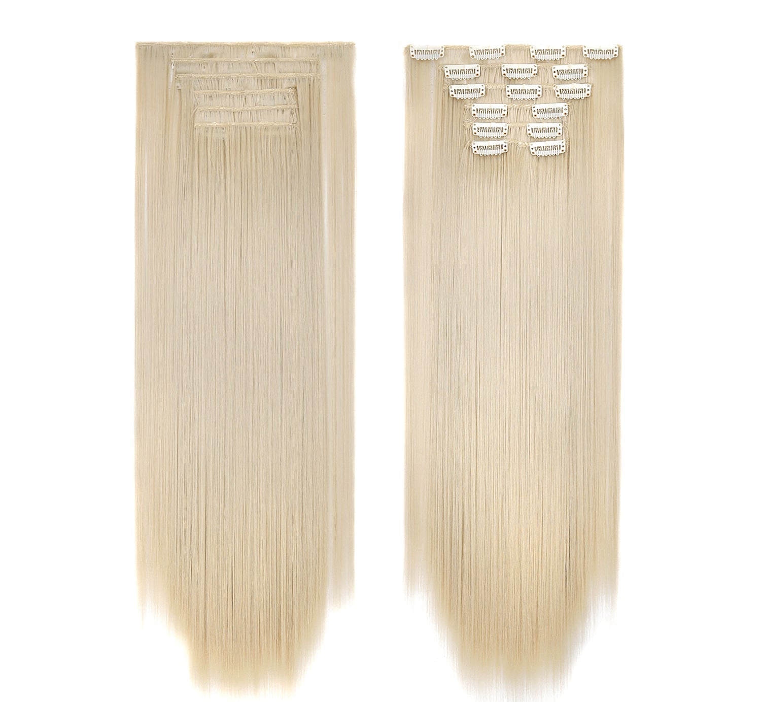 LUMEN 22" Seamless Clip In Hair Extensions | Real Human Hair 6-Piece Set | Viral TikTok Invisible Weft Drama & Volume