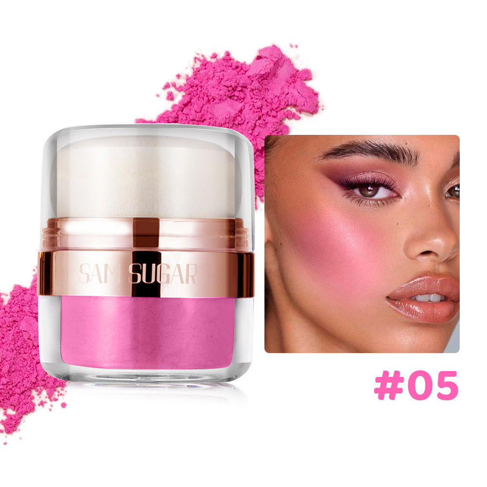 SAM SUGAR Air Cushion Blush Rouge Powder Lazy Fit Brightening Mushroom Head Powder Puff Matte Eye Shadow Cross Border