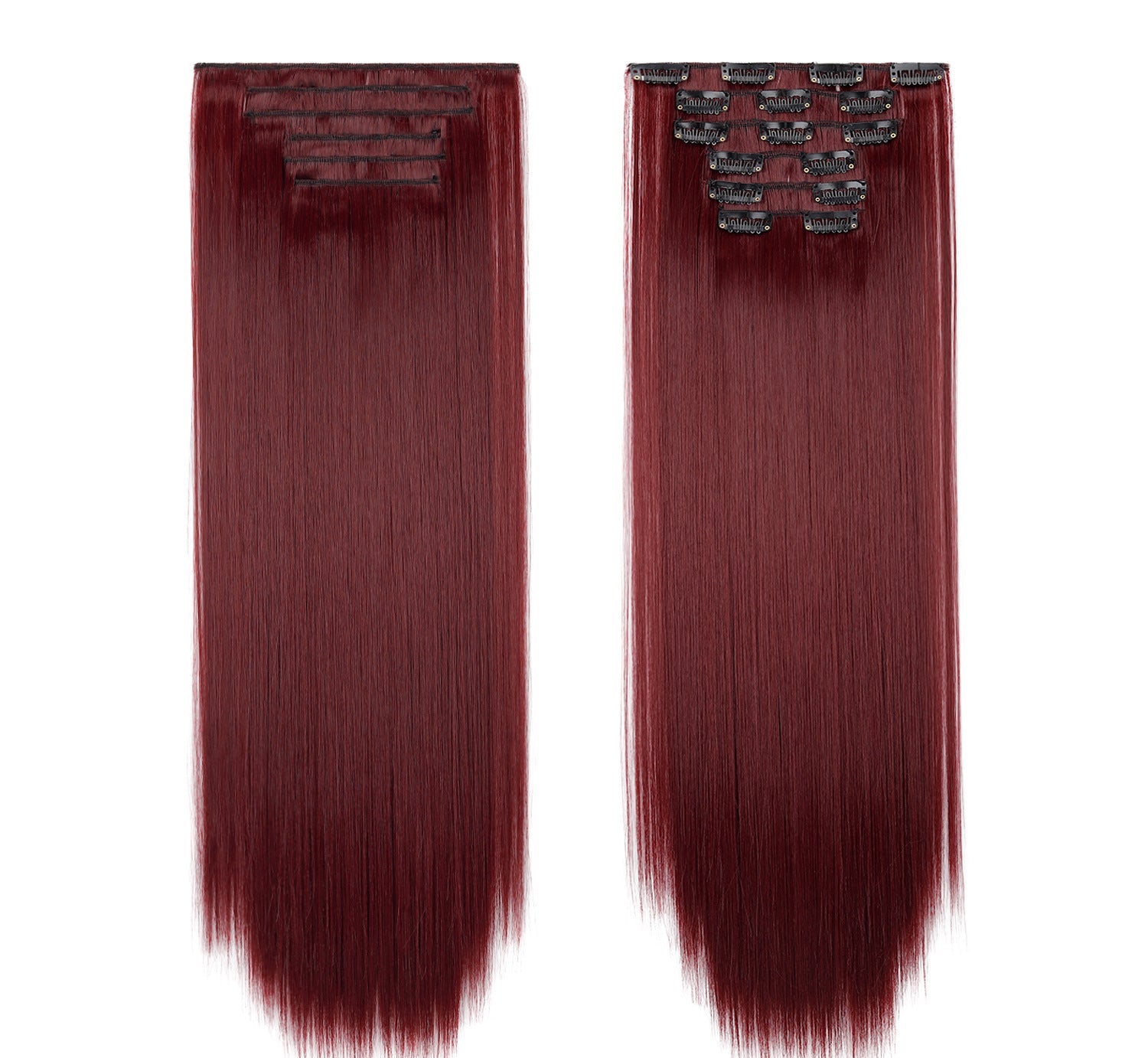 LUMEN 22" Seamless Clip In Hair Extensions | Real Human Hair 6-Piece Set | Viral TikTok Invisible Weft Drama & Volume