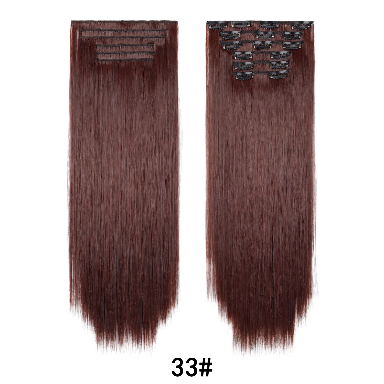 LUMEN 22" Seamless Clip In Hair Extensions | Real Human Hair 6-Piece Set | Viral TikTok Invisible Weft Drama & Volume