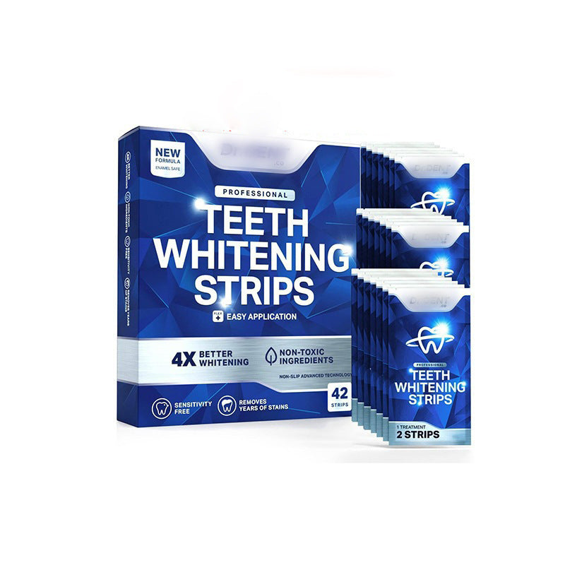 Purple Teeth Whitening Strips Freshen and Care for Teeth, Cleaning Teeth Stains