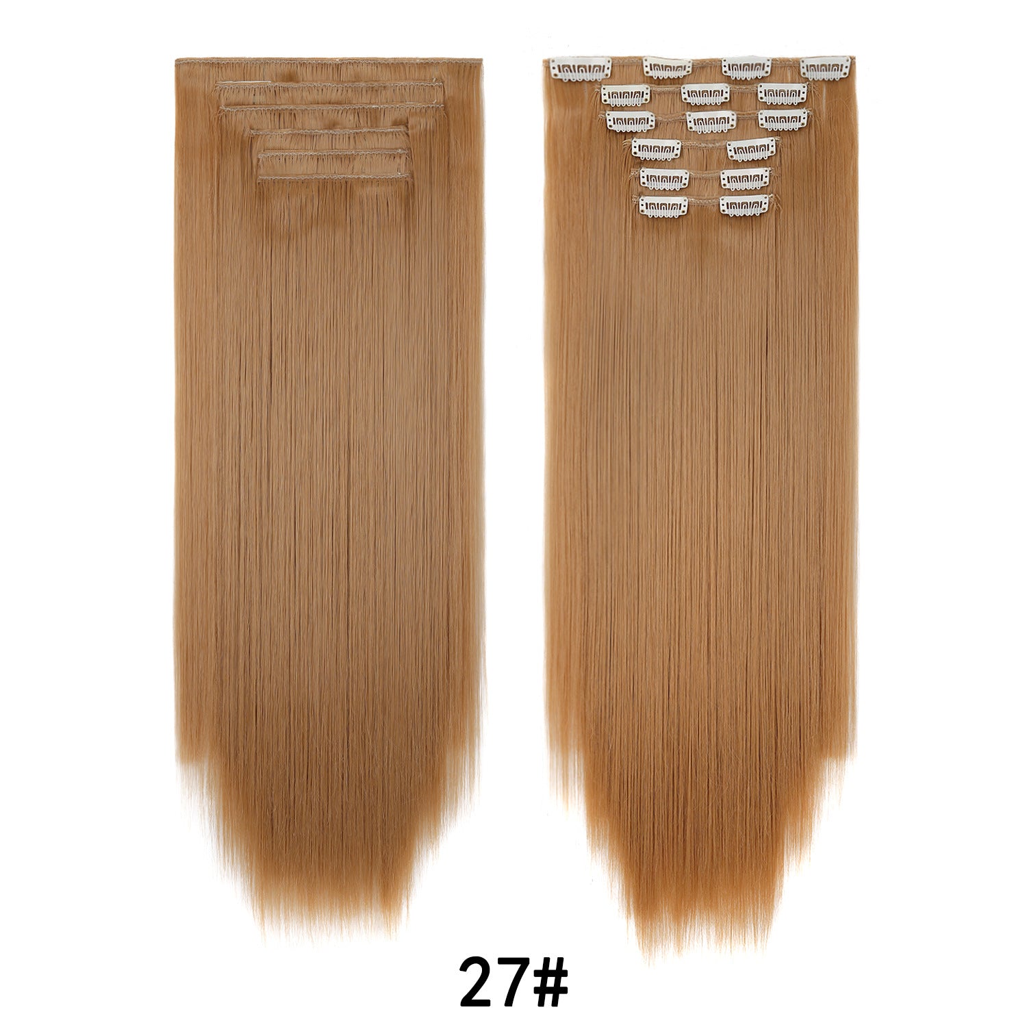 LUMEN 22" Seamless Clip In Hair Extensions | Real Human Hair 6-Piece Set | Viral TikTok Invisible Weft Drama & Volume