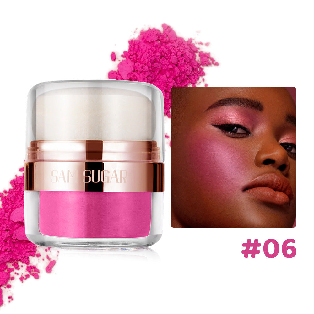 SAM SUGAR Air Cushion Blush Rouge Powder Lazy Fit Brightening Mushroom Head Powder Puff Matte Eye Shadow Cross Border