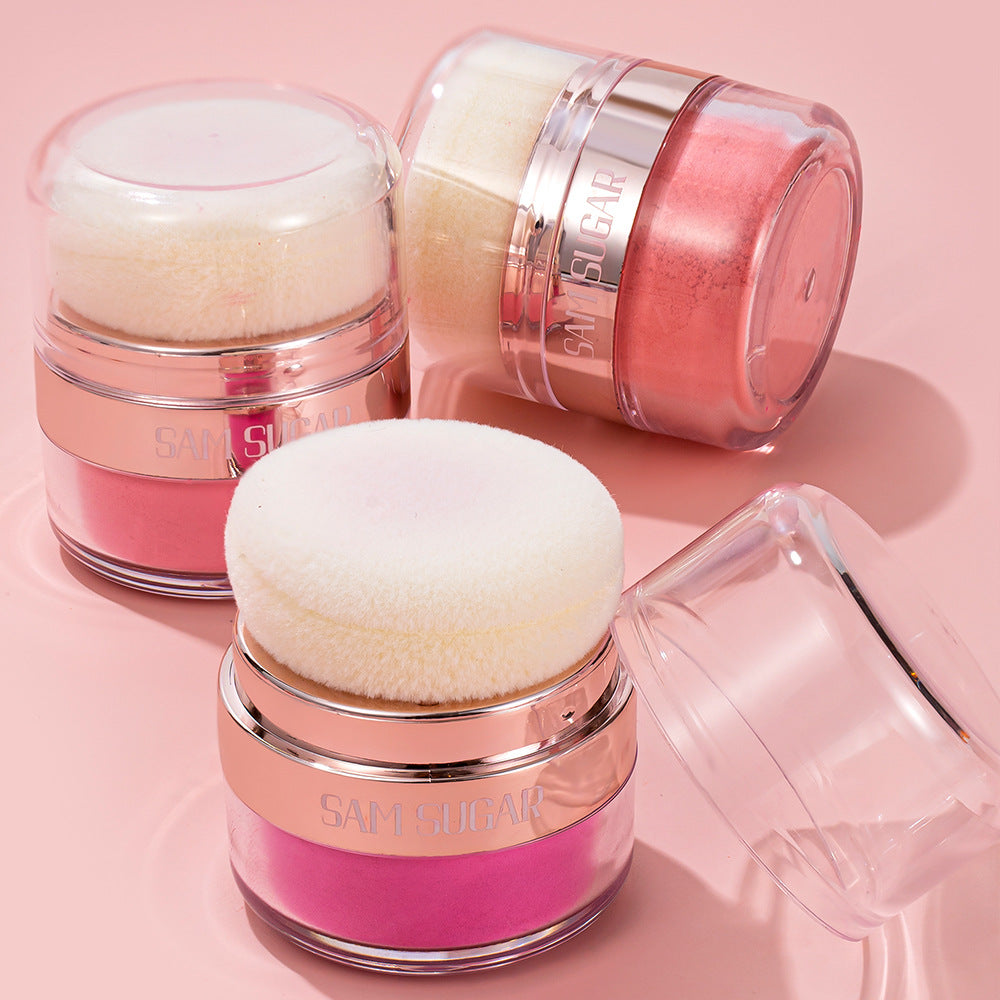 SAM SUGAR Air Cushion Blush Rouge Powder Lazy Fit Brightening Mushroom Head Powder Puff Matte Eye Shadow Cross Border