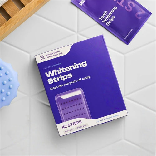 LUMNSKN Purple Color Corrector Oral Kit | Purple Teeth Whitening Strips Freshen and Care for Teeth, Cleaning Teeth Stains