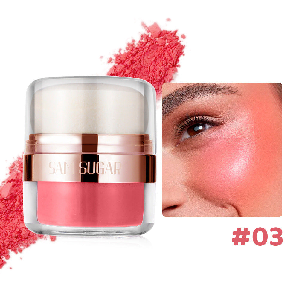 SAM SUGAR Air Cushion Blush Rouge Powder Lazy Fit Brightening Mushroom Head Powder Puff Matte Eye Shadow Cross Border