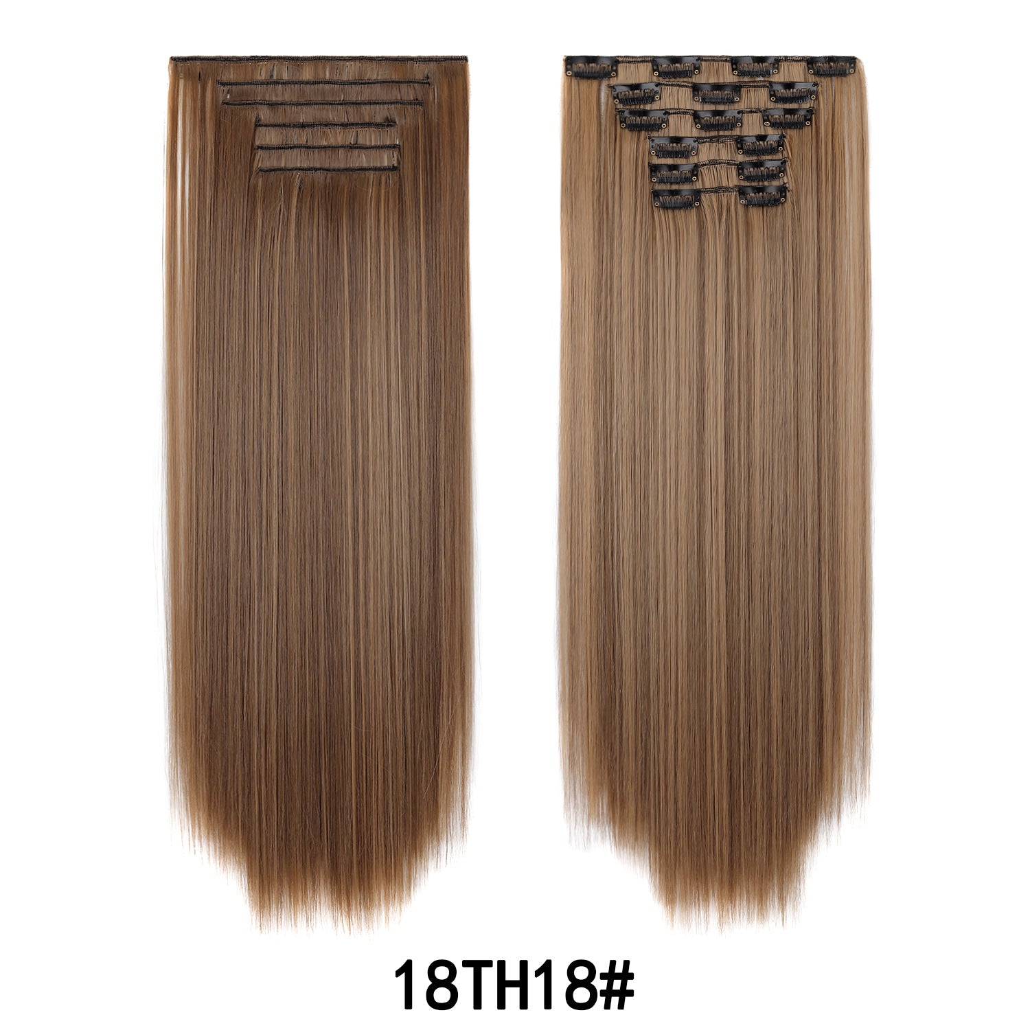 LUMEN 22" Seamless Clip In Hair Extensions | Real Human Hair 6-Piece Set | Viral TikTok Invisible Weft Drama & Volume