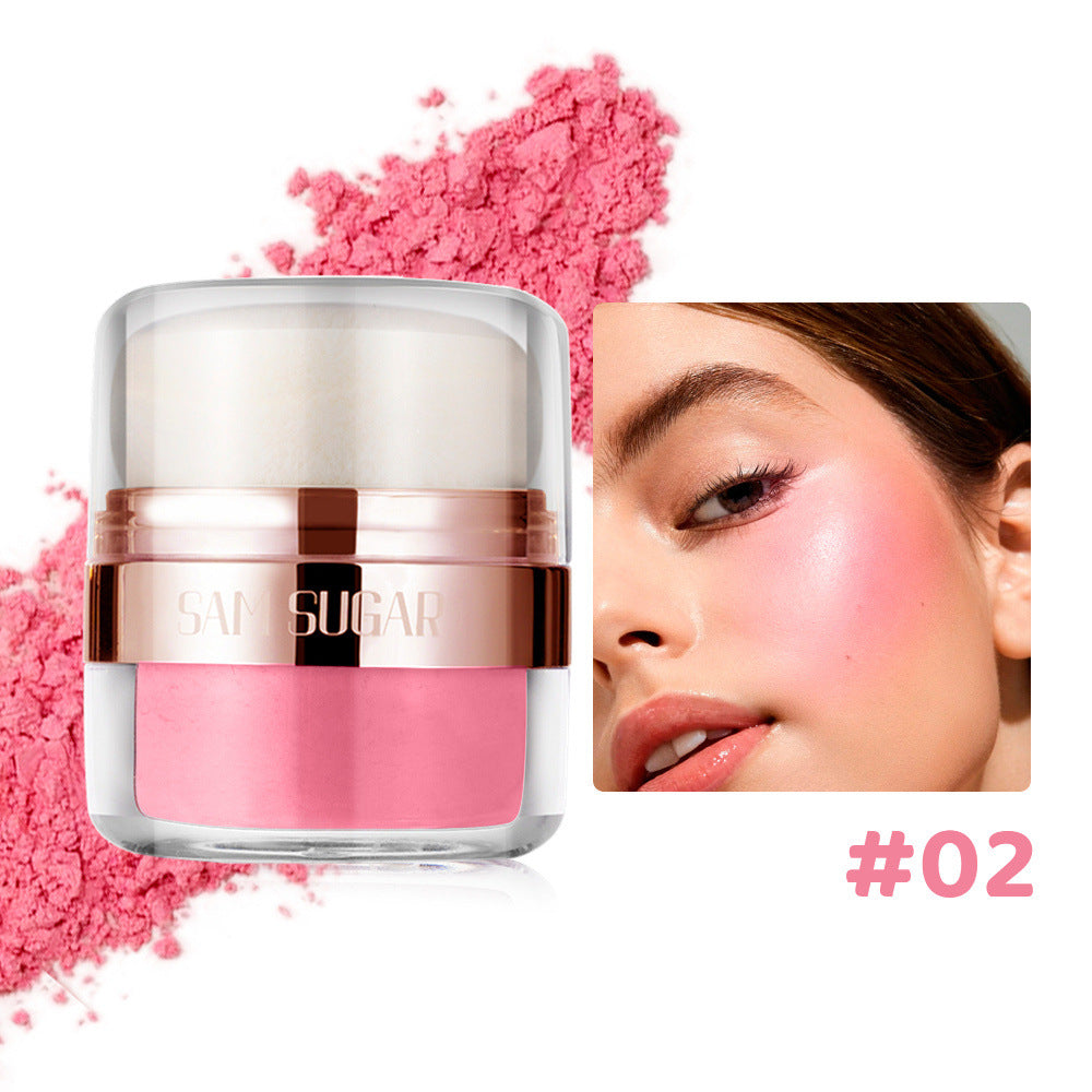 SAM SUGAR Air Cushion Blush Rouge Powder Lazy Fit Brightening Mushroom Head Powder Puff Matte Eye Shadow Cross Border