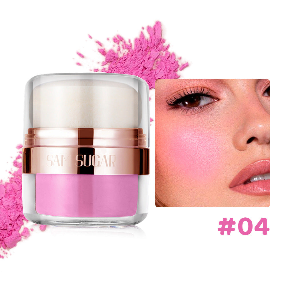 SAM SUGAR Air Cushion Blush Rouge Powder Lazy Fit Brightening Mushroom Head Powder Puff Matte Eye Shadow Cross Border
