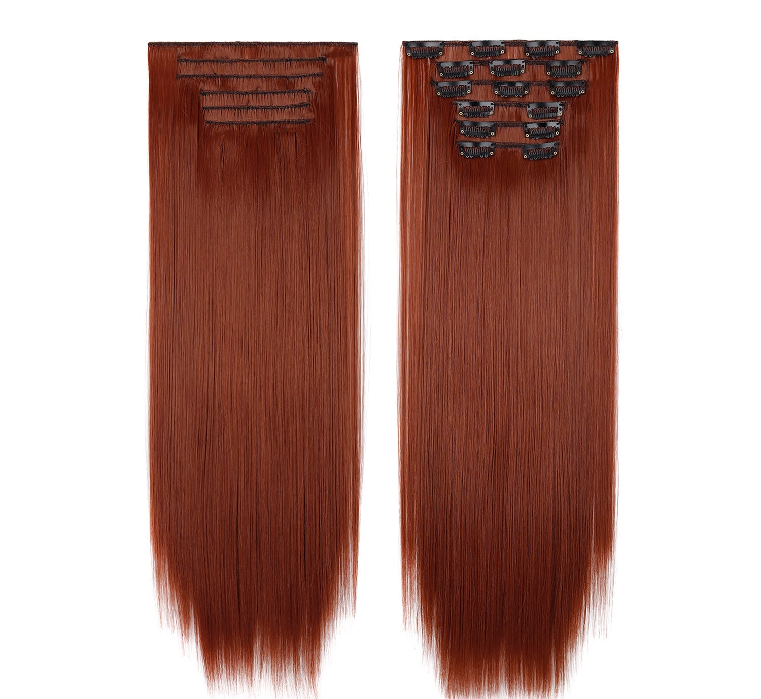 LUMEN 22" Seamless Clip In Hair Extensions | Real Human Hair 6-Piece Set | Viral TikTok Invisible Weft Drama & Volume