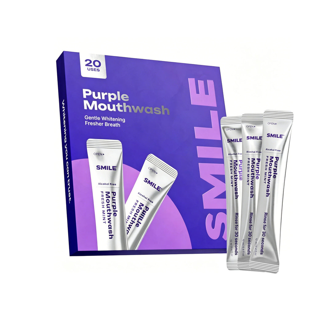 Purple Teeth Whitening Strips Freshen and Care for Teeth, Cleaning Teeth Stains