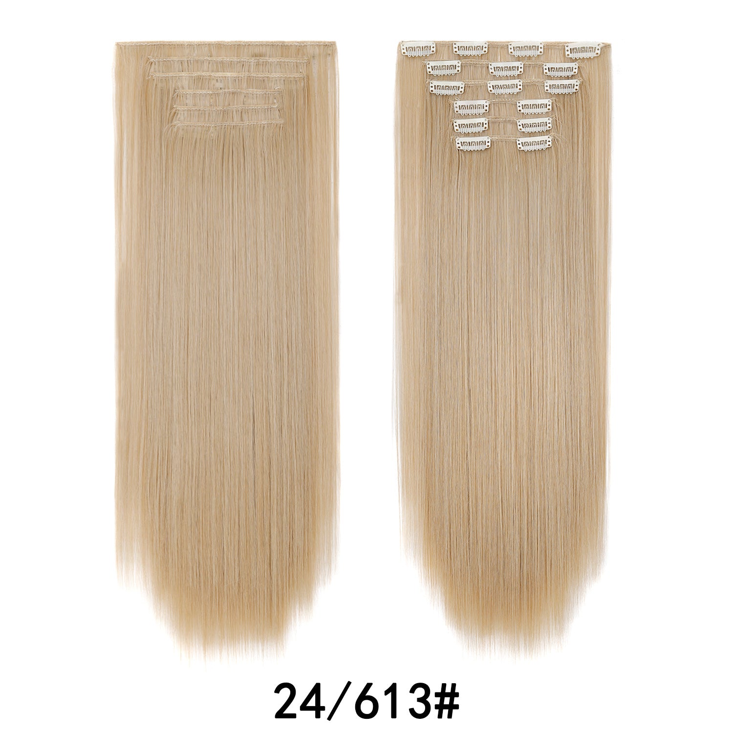 LUMEN 22" Seamless Clip In Hair Extensions | Real Human Hair 6-Piece Set | Viral TikTok Invisible Weft Drama & Volume
