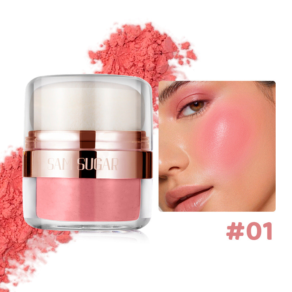 SAM SUGAR Air Cushion Blush Rouge Powder Lazy Fit Brightening Mushroom Head Powder Puff Matte Eye Shadow Cross Border